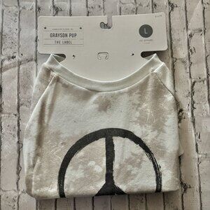 Grayson Pup Mint Green Peace Dog Shirt Size Large NWT